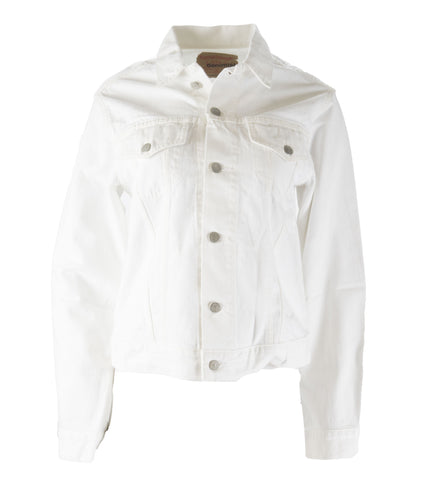 DENIMIST Women's White Agnes Trucker Denim Jacket $325 NWT