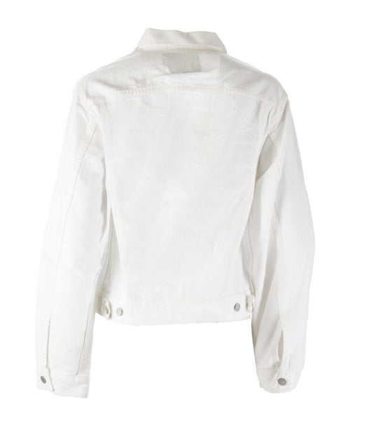 DENIMIST Women's White Agnes Trucker Denim Jacket $325 NWT