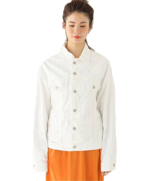 DENIMIST Women's White Agnes Trucker Denim Jacket $325 NWT