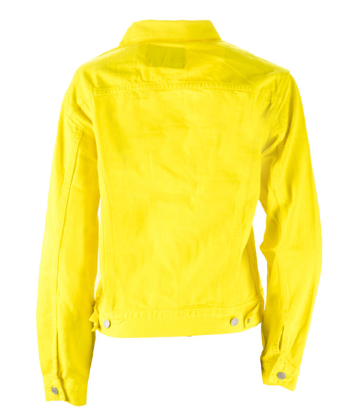 DENIMIST Women's Yellow Agnes Trucker Denim Jacket $325 NWT