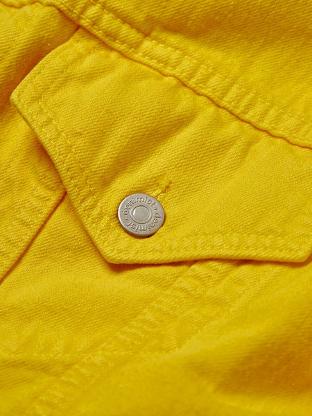 DENIMIST Women's Yellow Agnes Trucker Denim Jacket $325 NWT