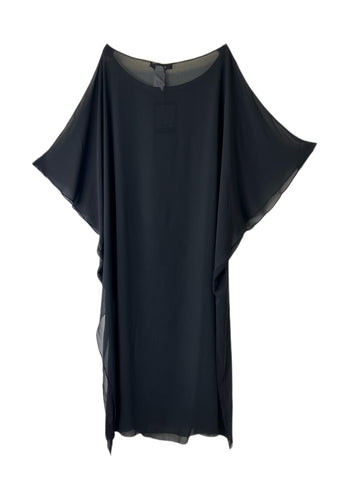 Marina Rinaldi Women's Black Denotare Sheer Maxi Dress NWT