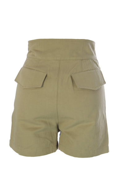 SURFACE TO AIR Women's Tan High Waist Desert Shorts $294 NEW