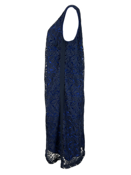 Mrina Rinaldi Women's Navy Desideri Sleeveless Lace Dress NWT