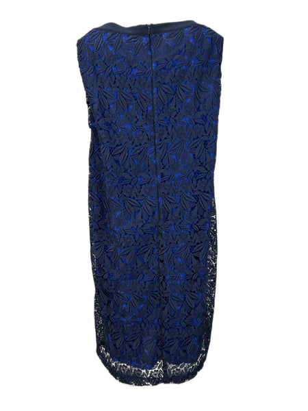 Mrina Rinaldi Women's Navy Desideri Sleeveless Lace Dress NWT