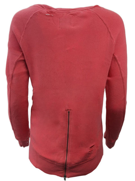 PAM & GELA Women's Pink Happy Annie Destr Sweatshirt #B00F Petite X-Small NWT