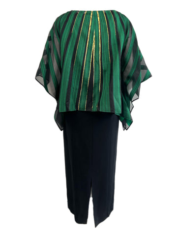 Marina Rinaldi Women's Green Diapason Sleeveless Maxi Dress Size 12W/21 NWT