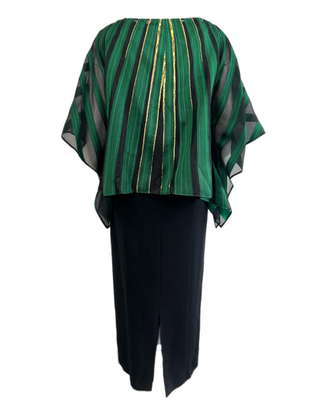 Marina Rinaldi Women's Green Diapason Sleeveless Maxi Dress Size 12W/21 NWT