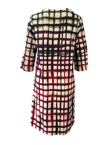 Marina Rinaldi Women's Nero Dodici 3/4 Sleeve Shift Dress NWT