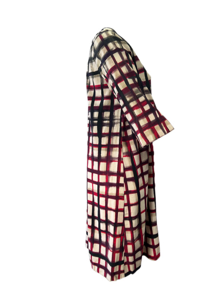 Marina Rinaldi Women's Nero Dodici 3/4 Sleeve Shift Dress NWT