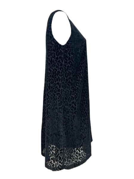 Marina Rinaldi Women's Black Doppio Sleeveless Velour Dress Size 16W/25 NWT