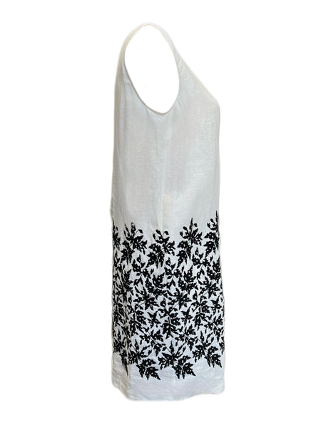 Marina Rinaldi Women's White Doratura Embroidered Shift Dress Size 12W/21