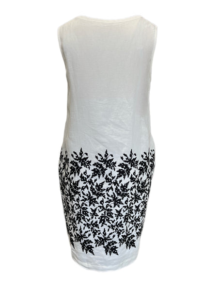 Marina Rinaldi Women's White Doratura Embroidered Shift Dress Size 12W/21