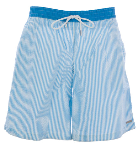 NAILA Men's Blue/White Solid Waist Band Swim Trunks ED121 $110 NEW