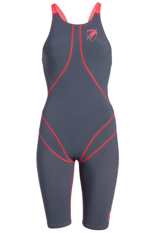 ENGINE Women's Grey/Pink Shredskin Swimsuit Medium $110 NWT