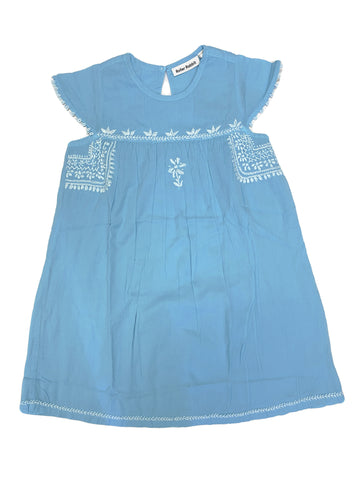Roberta Roller Rabbit Girl's Eden Dress 10 Years Blue Mist / White