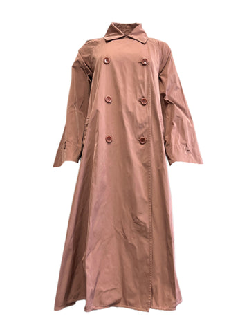 Max Mara Women's Pink Efedra Double Breasted Trench Coat Size 6 NWT
