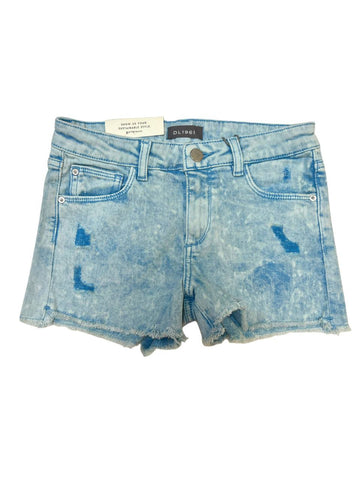 DL1961 Girl's Electric Blue Lucy Croped Denim Shorts Size 14 NWT