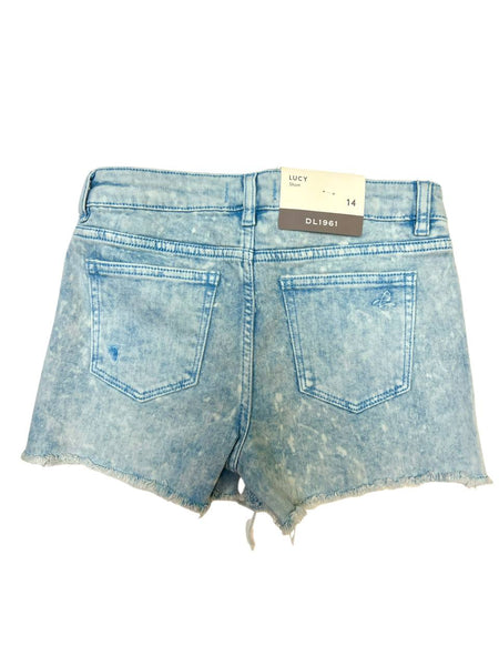 DL1961 Girl's Electric Blue Lucy Croped Denim Shorts Size 14 NWT