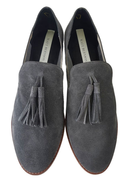 MATT BERNSON Women's Grey Slate Suede Emerson Loafer #MB127 NWB