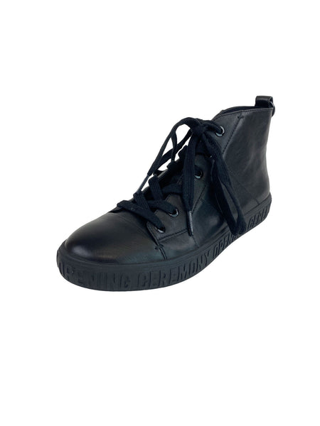 OPENING CEREMONY Men's Leather Howard Sneakers, Black