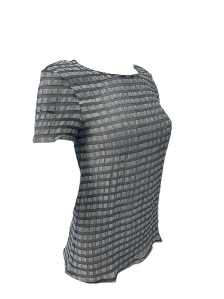 RICHARD CHAI Women's Silver Stripped Top #F11 NWT