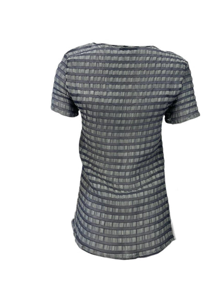 RICHARD CHAI Women's Silver Stripped Top #F11 NWT