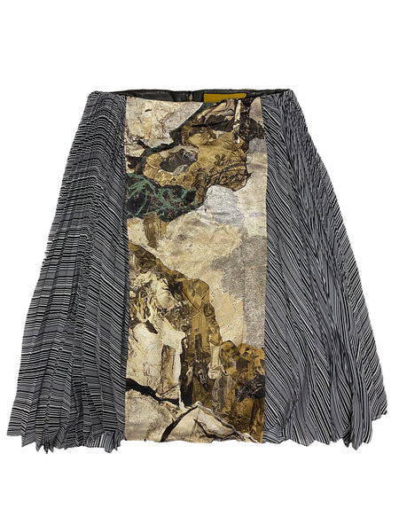 Hanley Mellon Women's Printed Side Pleated Skirt