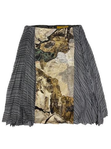 Hanley Mellon Women's Printed Side Pleated Skirt