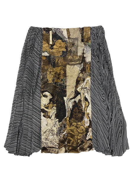 Hanley Mellon Women's Printed Side Pleated Skirt