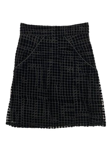 Hanley Mellon Women's Velvet Polka Dot A-Line Skirt