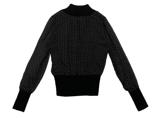 Hanley Mellon Women's Printed Rib Trim Blouse