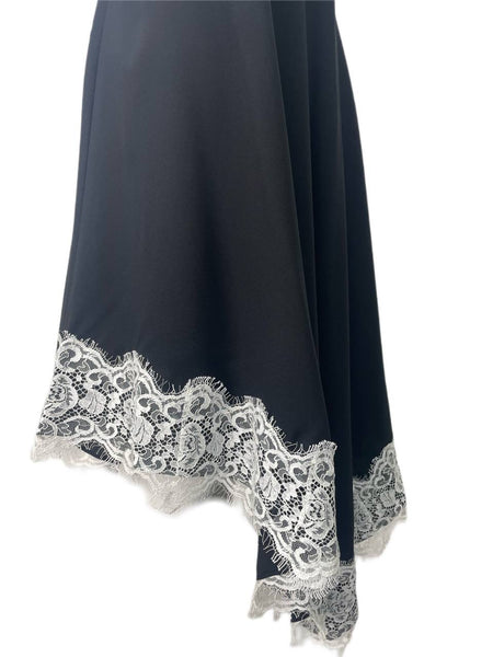 DEREK LAM Women's Black Knee Length Skirt #F88 12 NWOT