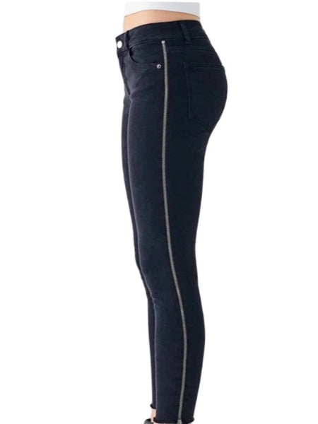 DL1961 Women's Novak Florence Cropped Mid Rise Instasculpt Skinny Jeans Size 28