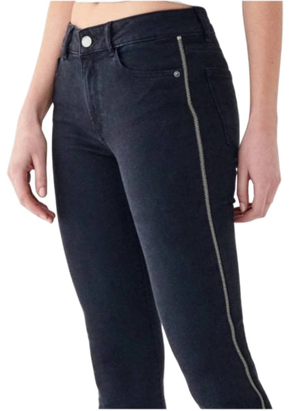 DL1961 Women's Novak Florence Cropped Mid Rise Instasculpt Skinny Jeans Size 28