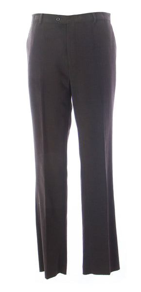 FRADI Men's Dark Brown Cotton Unhemmed Pants VN0087 $109 NEW
