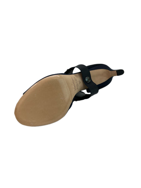 Max Mara Women's Blue Faina Embellished Open Toe Sandals Size 7 NWB