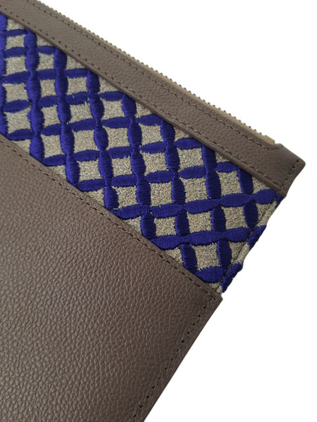 POPINJAY Women's Brown Faja Zip Clutch #Popin6s 10'x7' One Size NWT