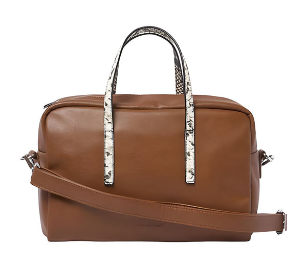 URBAN ORIGINALS Women's Brown Vegan Leather Fame Duffel Bag #420015 NWT