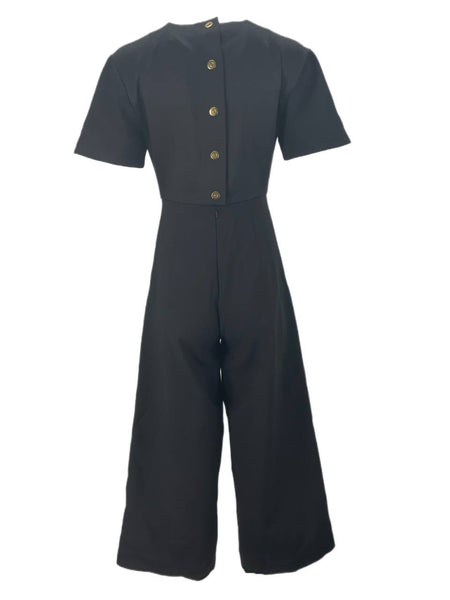 SOLACE London Black Faron Jumpsuit Size US 4 NWT