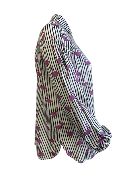 Marina Rinaldi Women's White Felicita Button Down Shirt Size 12W/21 NWT