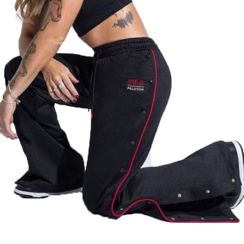 FILA Women's Black Snap Tearaway Workout Biking Pants Size Medium $185 NWT
