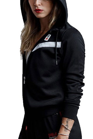 FILA Women's Black Madalyn Zip Workout Biking Jacket Size Large $120 NWT