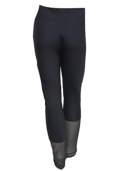 TEREZ Girl's Black Glitter Mesh Leggings #11157805 16 Years NWT