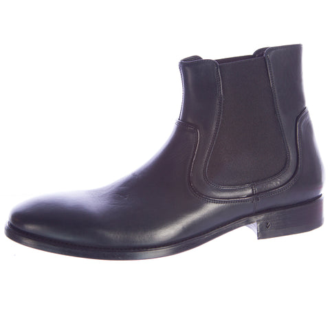 JOHN VARVATOS Black Fleetwood Chelsea Leather Boots F2046P2 $798 NEW