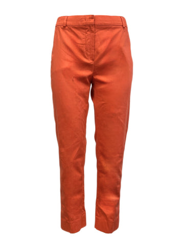 Max Mara Women's Orange Folgore Straight Pants Size 12 NWT