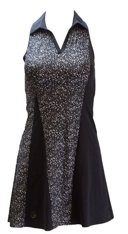 FORAY GOLF Women's Black Splatter Print Fashion Dress X-Small $180 NWT