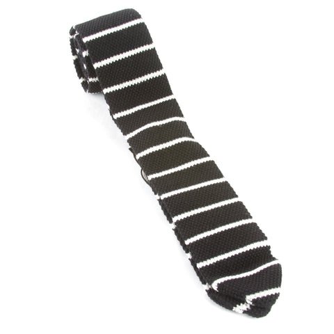 J. LINDEBERG Men's Four And A Half Stripe Neck Tie, Black/White, One Size