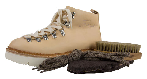 RONNIE FIEG X FRACAP LIMITED EDITION Women's Scarponcino Boots, Ivory, US 5