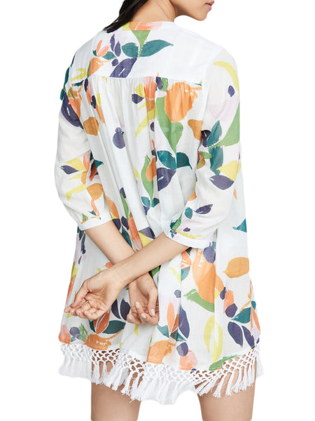 ROBERTA ROLLER RABBIT Women's Multicolor Fruit Serafina Tunic $158 NEW